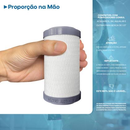 Imagem de Refil de Reposição Filtro Com Torneira Carbon Block Acqua 5" Acquabios