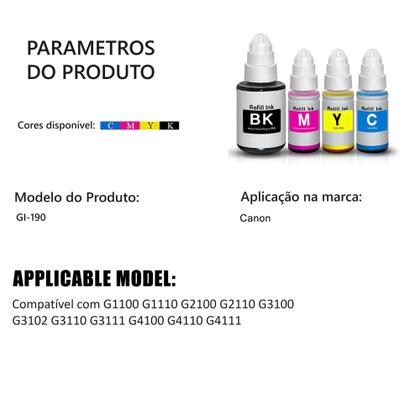 Imagem de Refil de Tinta Compatível Canon G4111 GI-190 Yellow