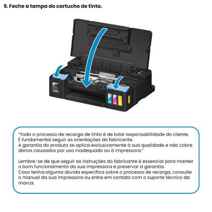 Imagem de Refil de tinta GI190 Preto compatível canon G1100, G1110, G2100, G2110, G3100, G3102, G3110, G3111, G4100, G4110, G4111