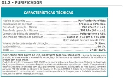 Imagem de Refil Elemento Filtrante Torneira Hydra Puravitta - 3190CO003