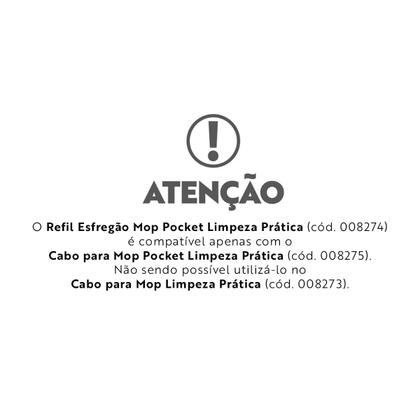 Imagem de Refil Esfregão Mop Pocket Limpeza Prática