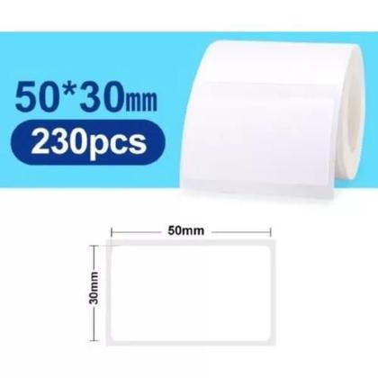 Imagem de Refil Etiquetas Brancas (50*30mm) - Impressora Niimbot