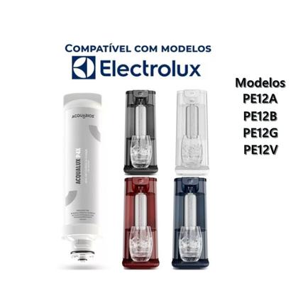 Imagem de Refil Filtro Acquabios P4X  Compatível Electrolux Acqua Pure 4X PE12A, PE12B, PE12G, PE12V, Filtragem em 3 Etapas