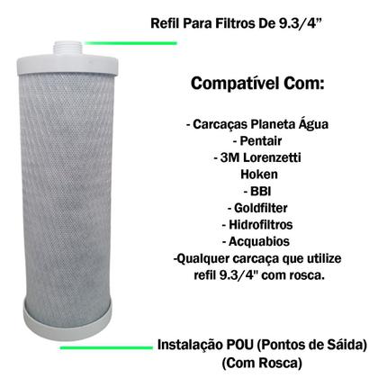 Imagem de Refil Filtro Carbon Block Acqualimp Antigo Azul Preto Carvão
