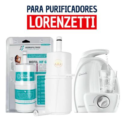 Imagem de Refil Filtro Compatível Com Lorenzetti Gioviale Purificador Hidrofiltros Hf Giovale