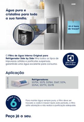 Imagem de Refil Filtro Geladeira/Refrigerador Electrolux Side By Side