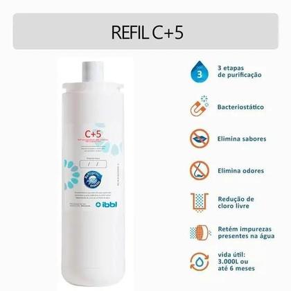 Imagem de Refil Filtro IBBL C+5 para Purificador de Água Immaginare FR600 outros Original