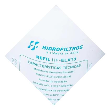 Imagem de REFIL HF-ELX10 HIDROFILTROS - 903-0574 Compatível com os modelos PA10N, PA20G, PA25G, PA30G, PA40G