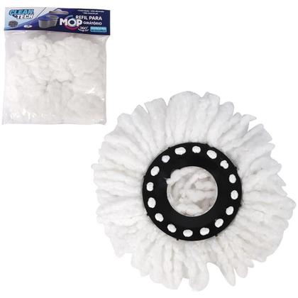 Imagem de Refil Mop Giratório 100% Microfibra Branco - Clean Tech