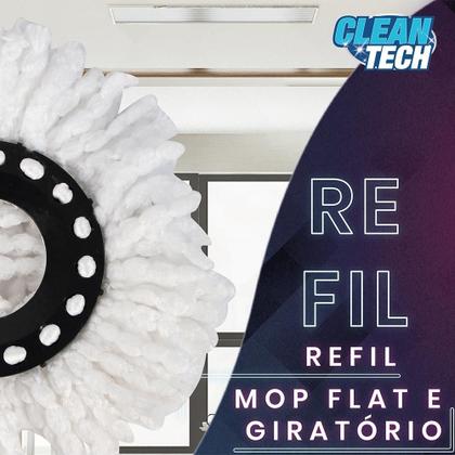 Imagem de Refil Mop Giratório 100% Microfibra Branco - Clean Tech