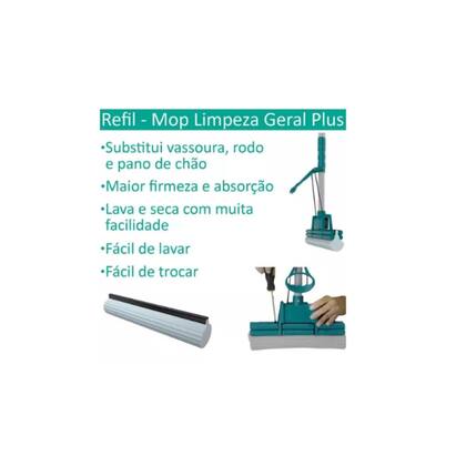 Imagem de Refil Mop Rodo Flash Limp Limpeza Geral Plus