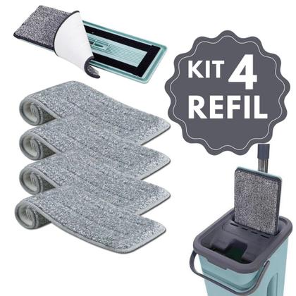 Imagem de Refil Mop Spray Rodo Microfibra Reutilizável Modelo Universal Compatível com Varios Modelos