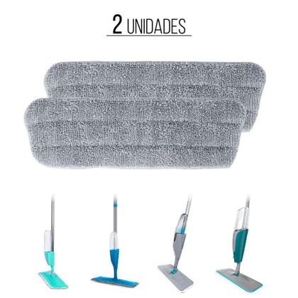 Imagem de Refil Mop Spray Rodo Microfibra Reutilizável Modelo Universal Compatível com Varios Modelos