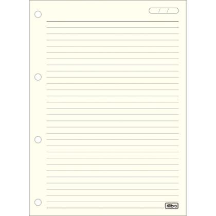 Imagem de Refil P/ Fichario Tiliflex Creme para Caderno Argolado Universitário 80 Folhas