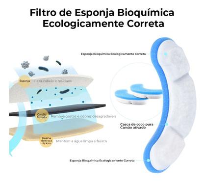 Imagem de Refil Para Bebedouro Fonte Pet Kit 4 Refis Filtro Purificador Carvão Ativado Para Gatos Cães Cão PET