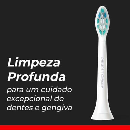 Imagem de Refil para Escova de Dente Elétrica Philips Colgate Limpeza Profunda 2 Unidades