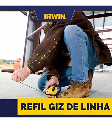 Imagem de Refil Para Giz De Linha Marcação Temporária Azul 227g Irwin