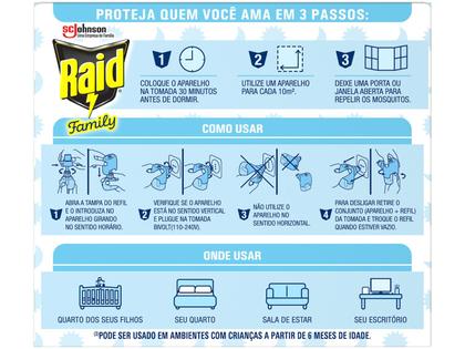 Imagem de Refil para Repelente Elétrico Líquido Raid Family - 32,9ml 2 Unidades