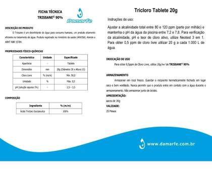 Imagem de Refil Pastilha De Cloro Consumo Humano (50 Unidades De 20g)