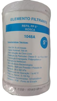 Imagem de Refil Polipropileno 5" Rosca Código 1048A Planeta Água
