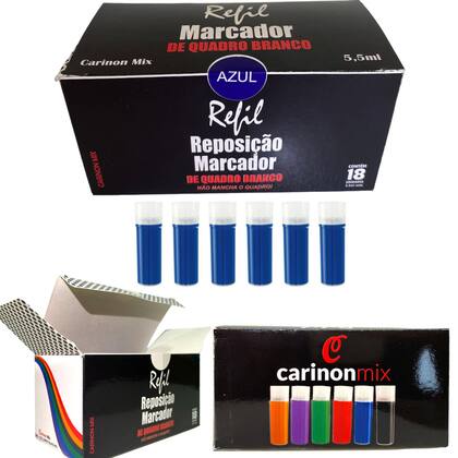 Imagem de Refil Recarga para Pincel Marcador Quadro Branco Vboard Master Piloto 18 Unidades