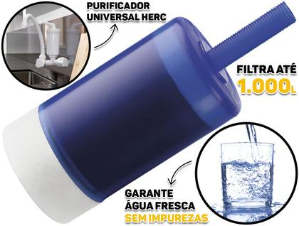 Imagem de Refil Vela Filtro Purificador De Água Para Torneira Bebedouro Com Carvão Ativado Herc