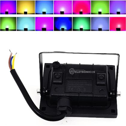 Imagem de Refletor 10w Rgb 12 Leds Iluminação Holofote Alta Qualidade 61351