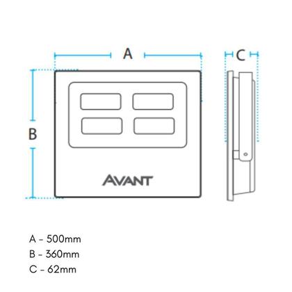 Imagem de Refletor Avant Led Slim 400w Preto Bivolt