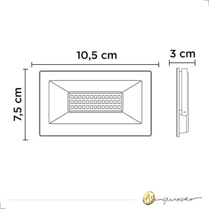 Imagem de Refletor De LED 6500K Holofote 30W Bivolt IP65 Externa Para Garagem Muro