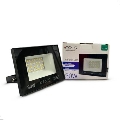 Imagem de Refletor De LED 6500K Holofote 30W Bivolt IP65 Externa Para Garagem Muro