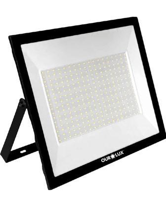 Imagem de Refletor De Led Preto 200w 6500k Ourolux Bivolt