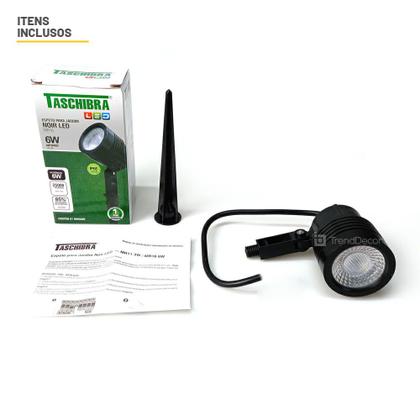 Refletor Espeto Taschibra Noir 6W MR16 Preto Imagem de Refletor Espeto Taschibra Noir 6W MR16 Preto