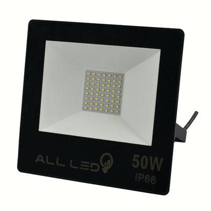 Imagem de Refletor Holófote LED 50W IP66 SMD 3000k Bivolt Alto Brilho - All Led