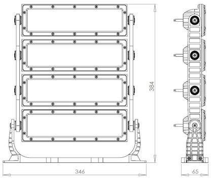 Imagem de Refletor Holofote LED Preto 500W Osram 42000lm IP66