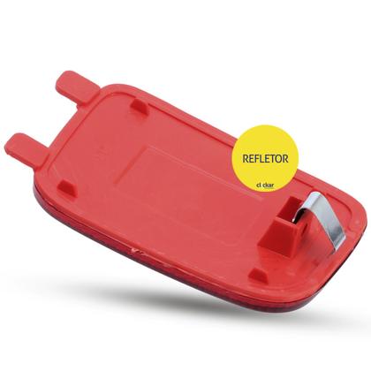 Imagem de Refletor Lanterna Olho de Gato Para-Choque Traseiro Fiat Uno Vivace 2010 2011 2012 2013 2014