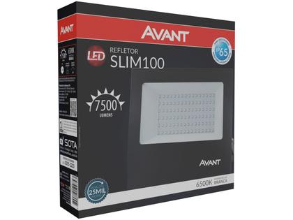 Imagem de Refletor Led 100w Bivolt Branco Frio 6500k Ultra Claro Avant