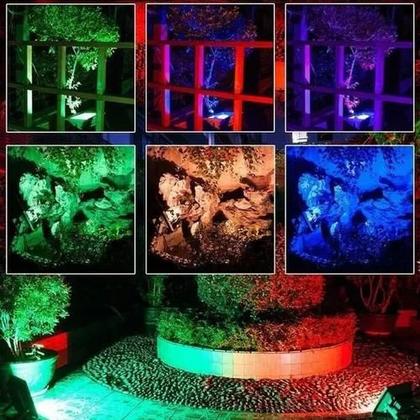 Imagem de Refletor Led 10w Rgb Ip66 A Prova De Agua quintal jardim bivolt