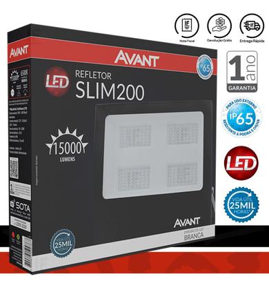 Imagem de Refletor Led 200w Bivolt Branco Frio 6500k Avant