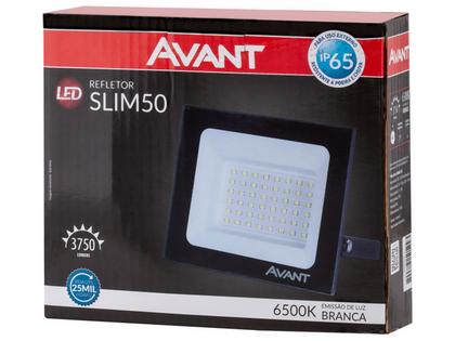 Imagem de Refletor Led 50W Cob Avant Bivolt Slim Ip65 Branco Frio 6500K