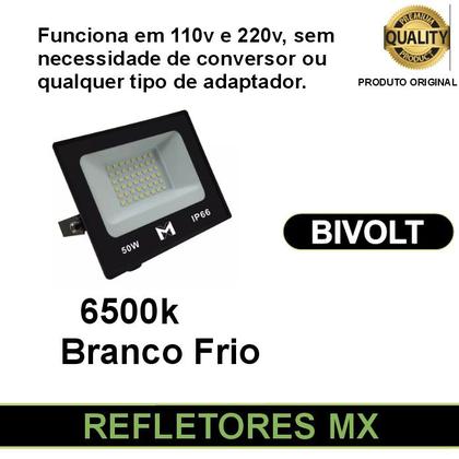 Imagem de Refletor LED 50W Holofote Prova D'água Frio