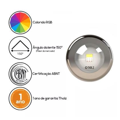 Imagem de Refletor Led Para Piscina 7,5W Rgb Premium C/ Cabo 20m Tholz