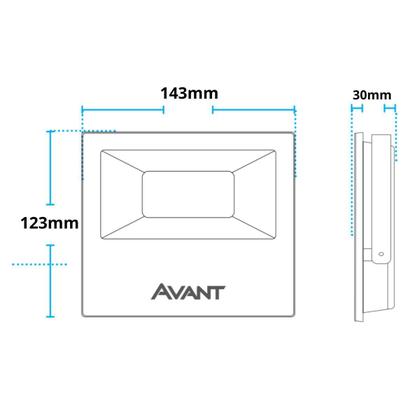 Imagem de Refletor Led RGB Avant 30W Preto Bivolt