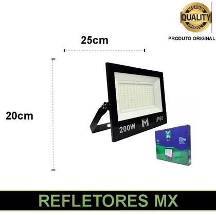 Imagem de Refletor LED SMD 200w Holofote Prova d'água Branco Frio 6500k Luz Branca Bivolt 110v 220v Blindado Alta Potência IP66