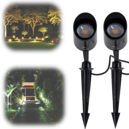 Imagem de Refletor Luminaria Espeto Jardim Espeto 5W 6500K Luz Led Branca Luminaria Led Jardim