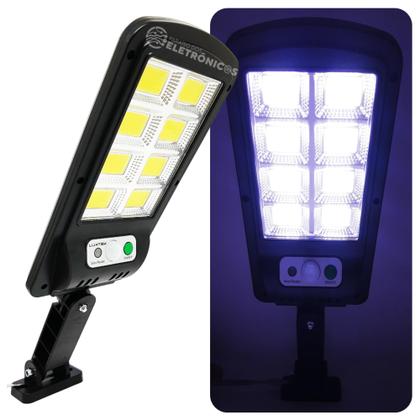 Imagem de Refletor Luminária Solar LED 200W Sem Fio Com Sensor de Presença e Controle Remoto LKY0033 DY8786