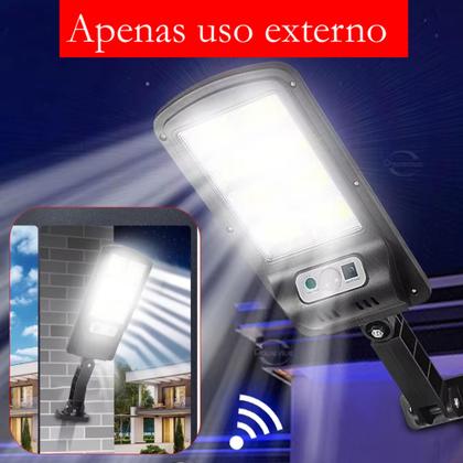 Imagem de Refletor Luminária Solar LED 600W Sem Fio Com Sensor de Presença e Controle Remoto LKY0018A