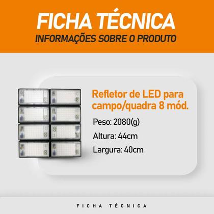 Imagem de Refletor Para Campo Quadra 800w Ip68 N1 Branco Frio