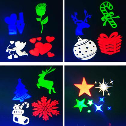 Imagem de Refletor Projetor LED Natal Jardim Multi Cores 6 Slides 24 Imagens Alto Brilho - TB1287