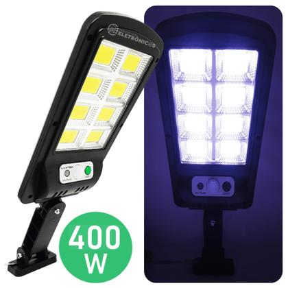 Imagem de Refletor Solar Em LED Potência 400W Sem Fio Com Sensor de Presença e Controle Remoto LKY0035