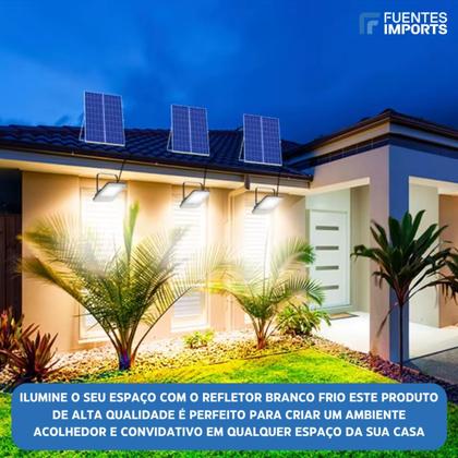 Imagem de Refletor Solar Led Holofote 500W Placa Solar Prova Dágua